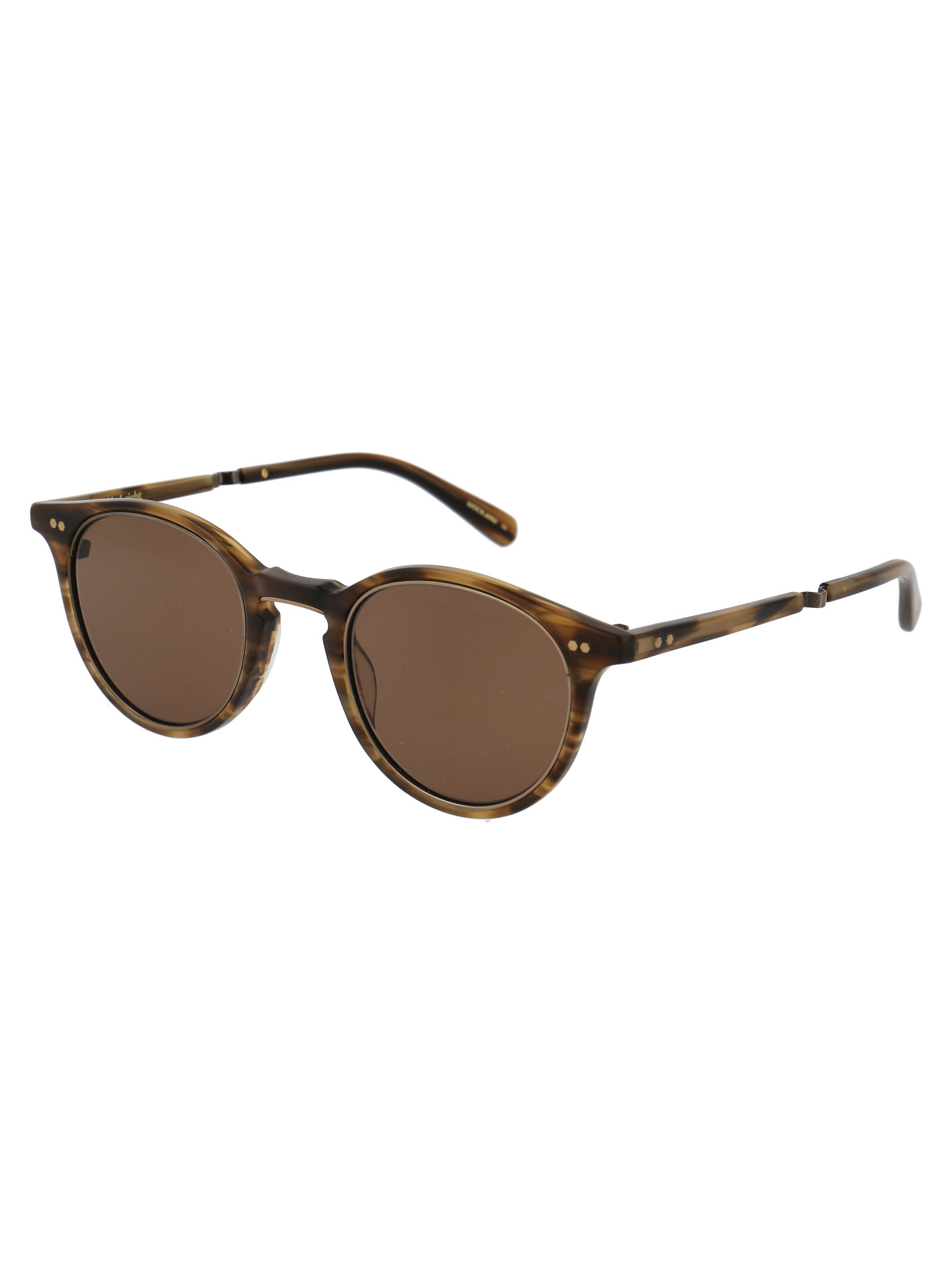 Garrett Leight Tortoiseshell Round Frame Sunglasses In Brown