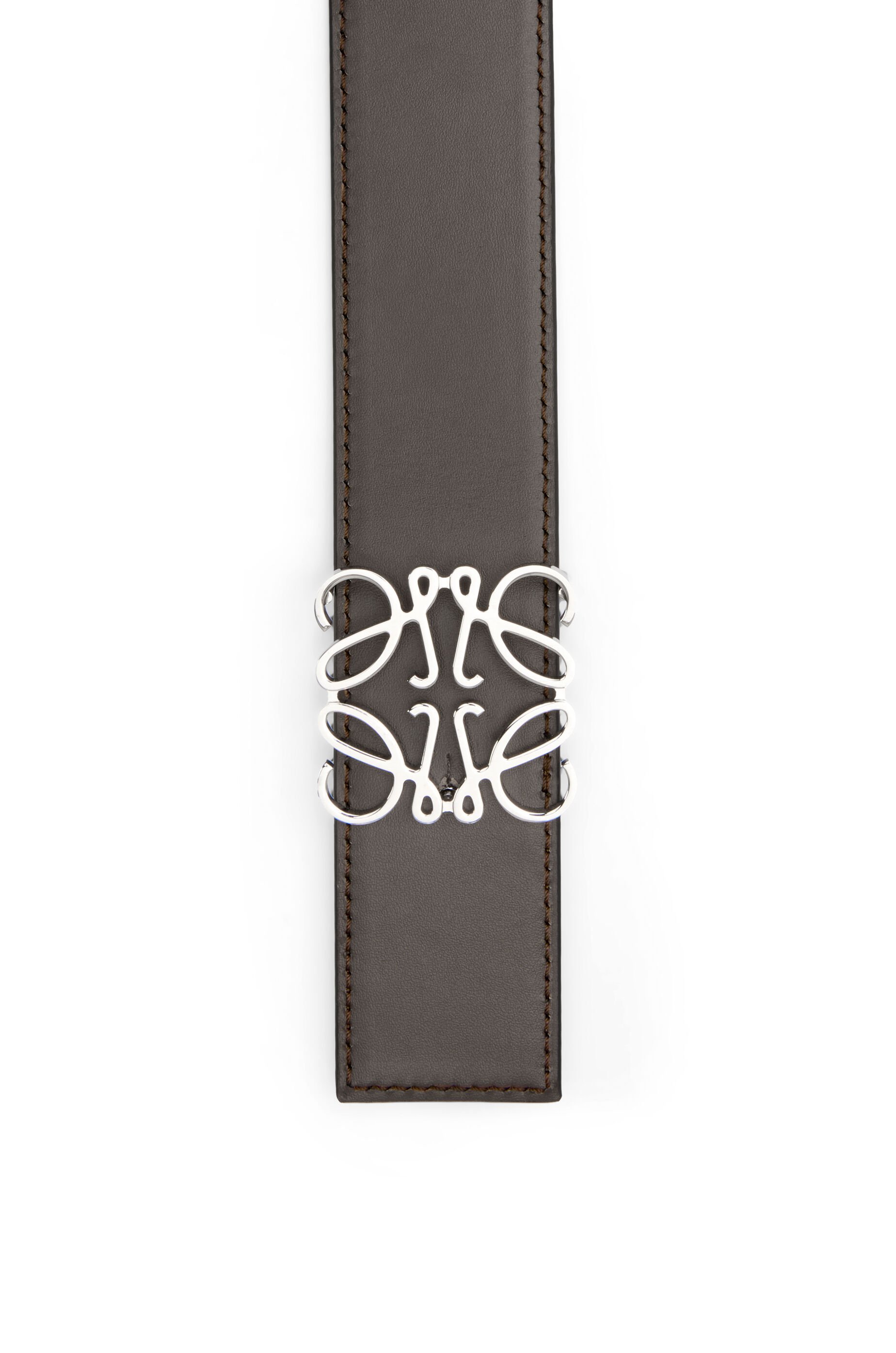 Loewe Smooth Calfskin Double-sided Anagram Belt In Brown