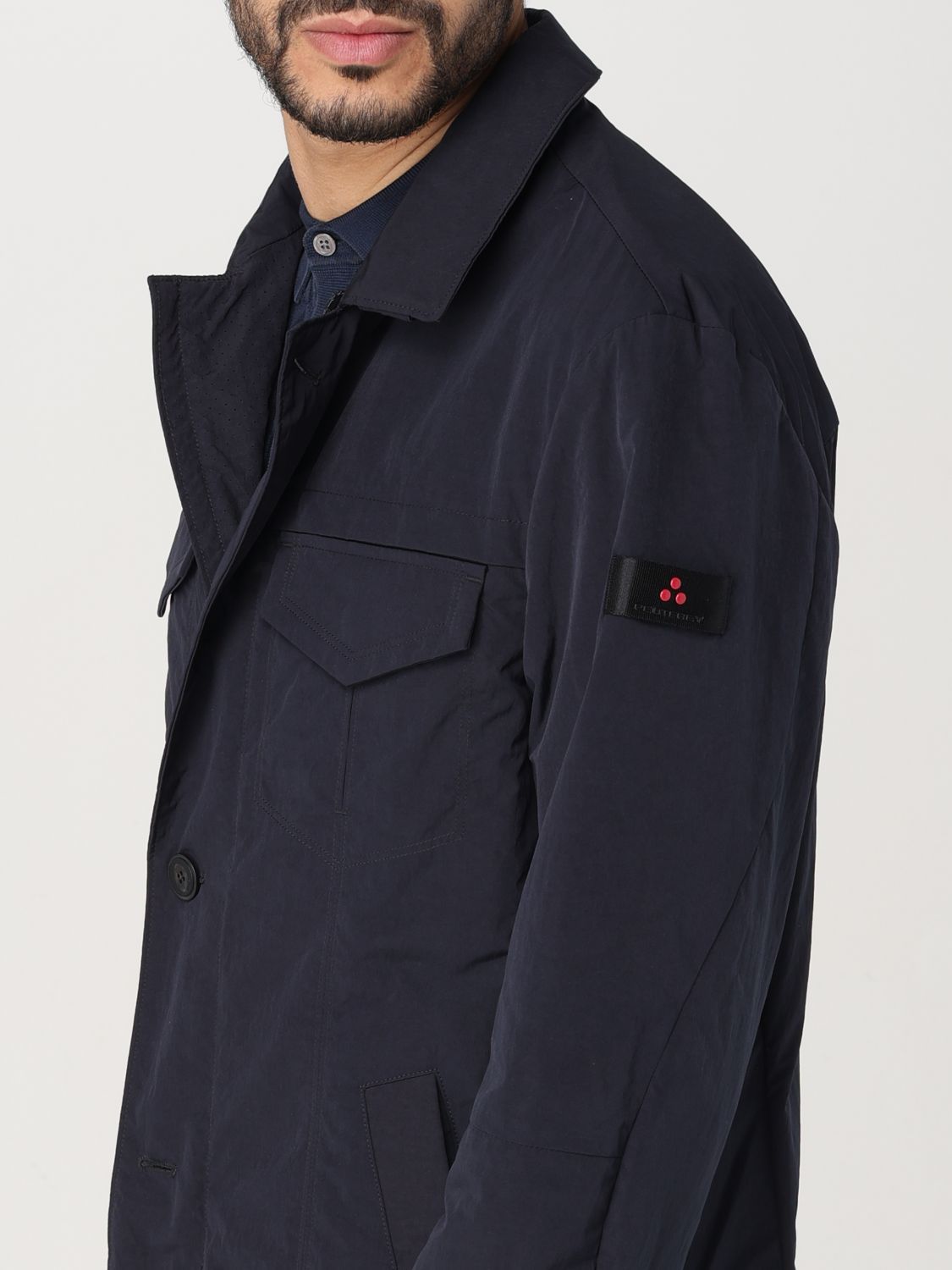 Peuterey Logo-appliqué Shell Jacket In Black