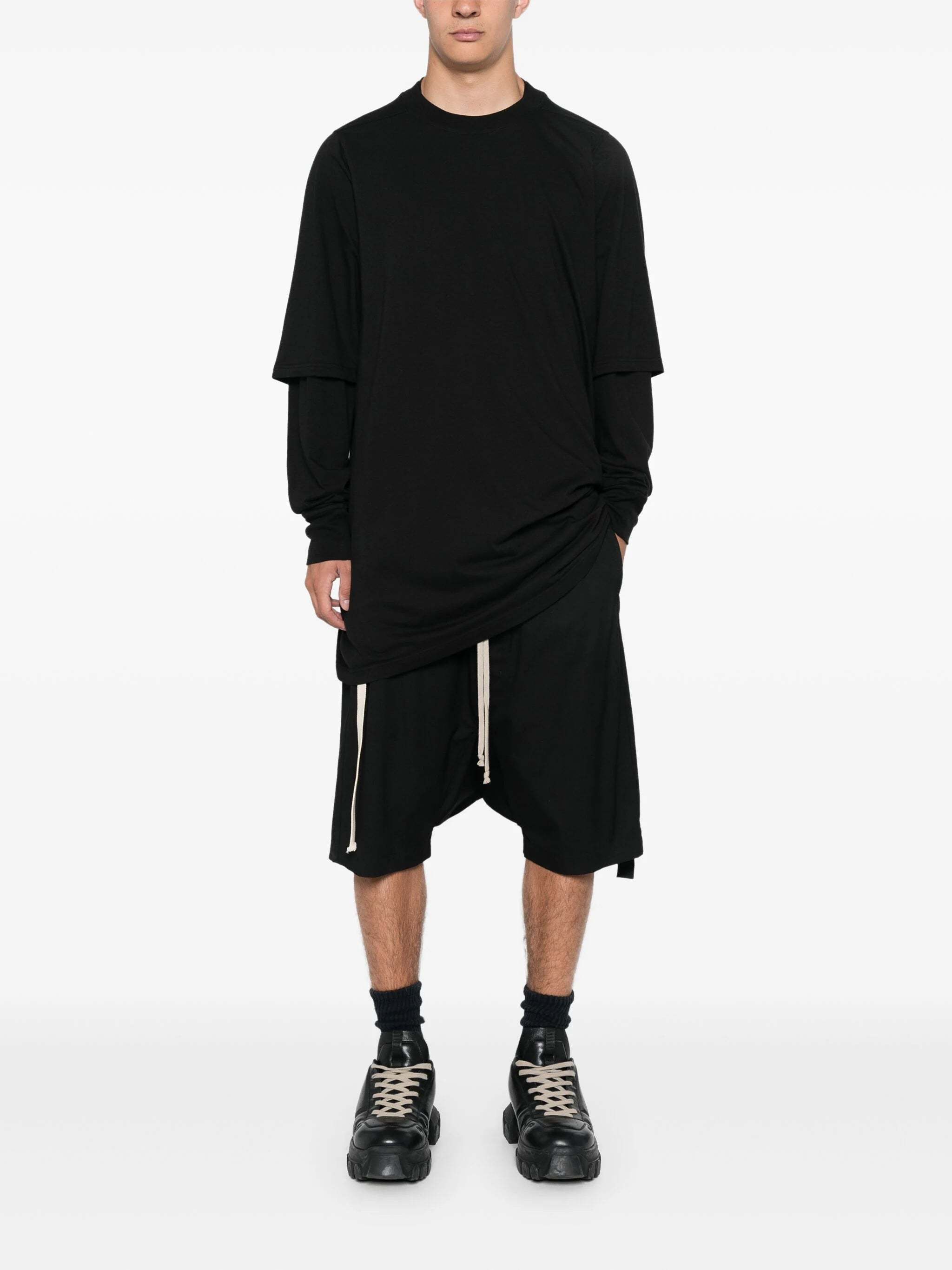 Rick Owens Drkshdw Layered T-shirt In Black