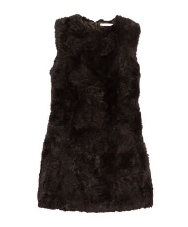 Acne Studios Faux Fur Dress In Brown