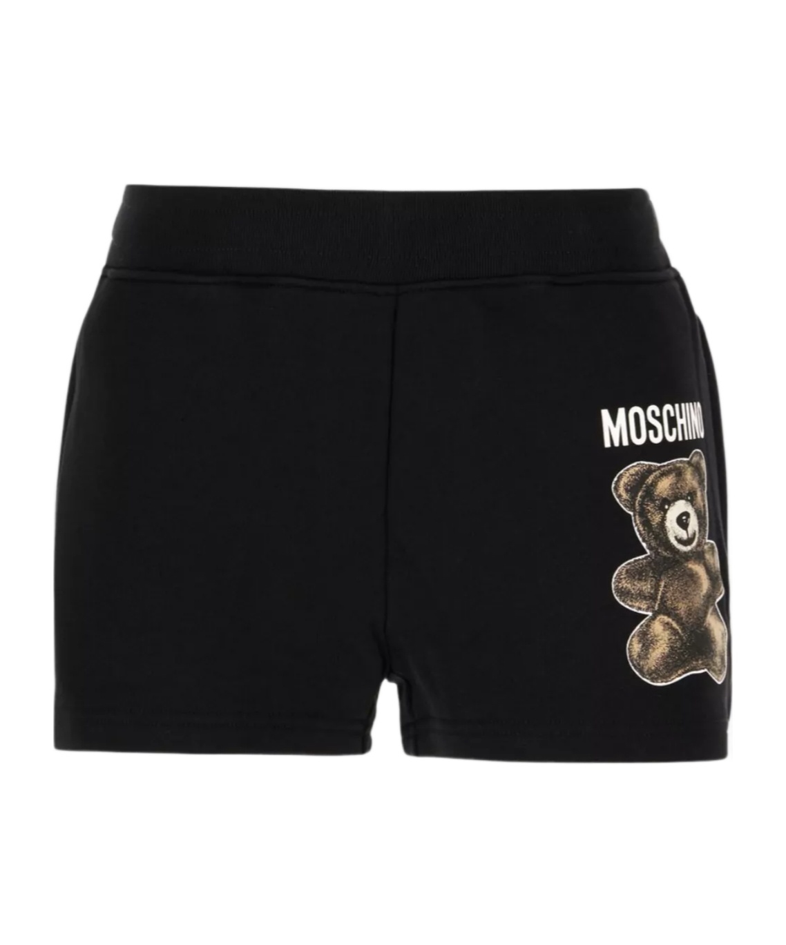 Moschino Graphic Printed Bear Shorts In Black