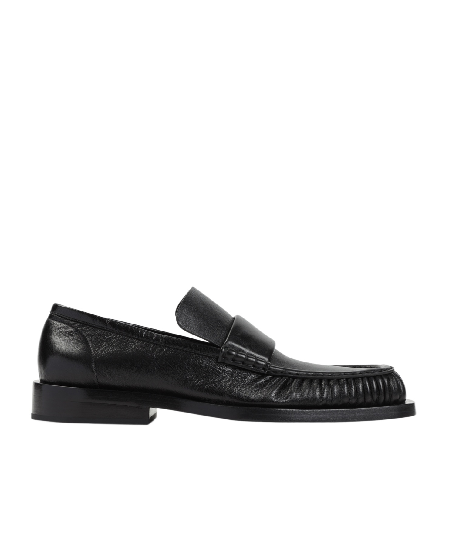 Jil Sander Leather Loafers In Black