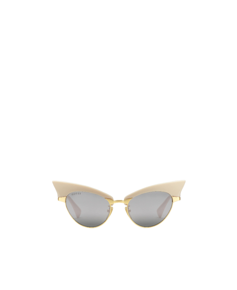 Gucci Interchangeable-rim Oval Sunglasses In Gray
