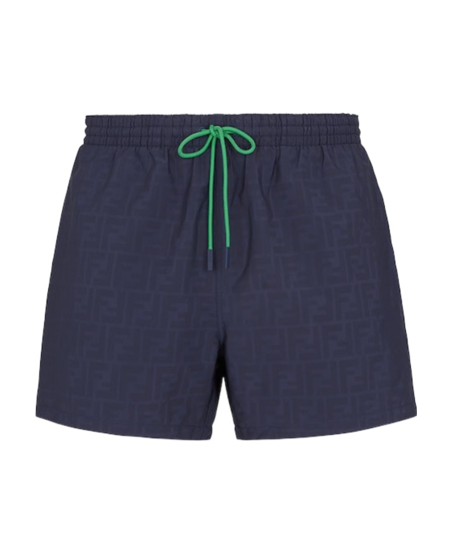 Fendi Nylon Swim Shorts In Black