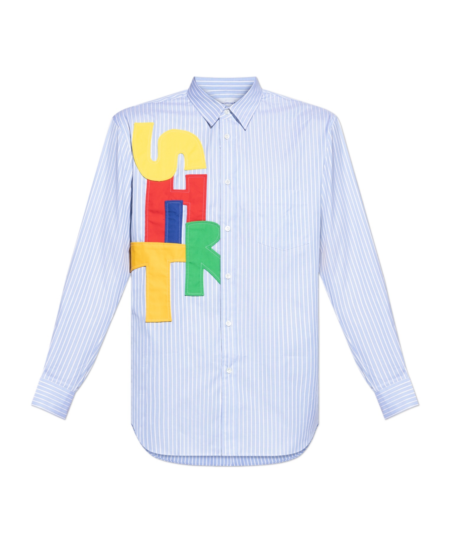 Comme Des Garçons Long Sleeve Shirt In Blue