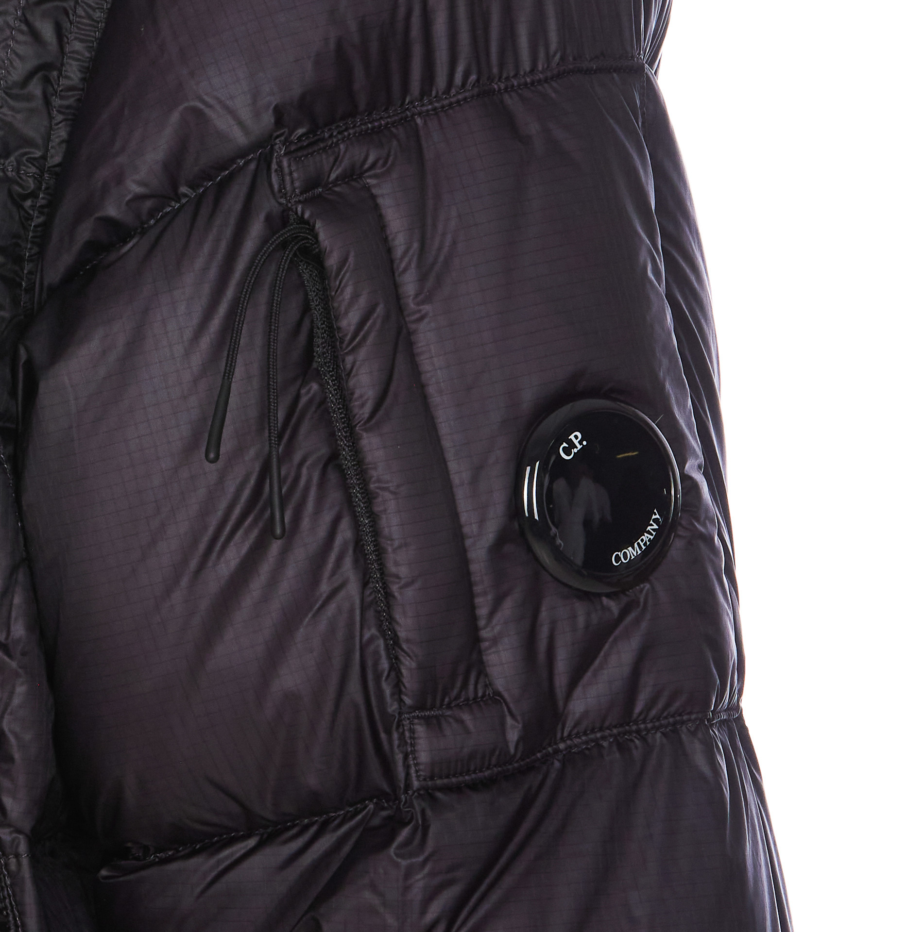 C.p. Company Long-sleeved Down Jacket In Black