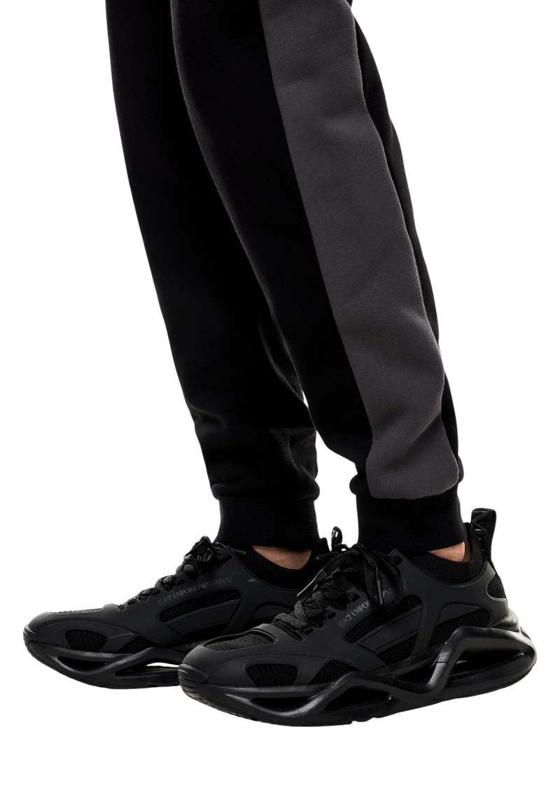 Ea7 Asv Athletic Colour Block Organic Cotton-blend Tracksuit In Multi