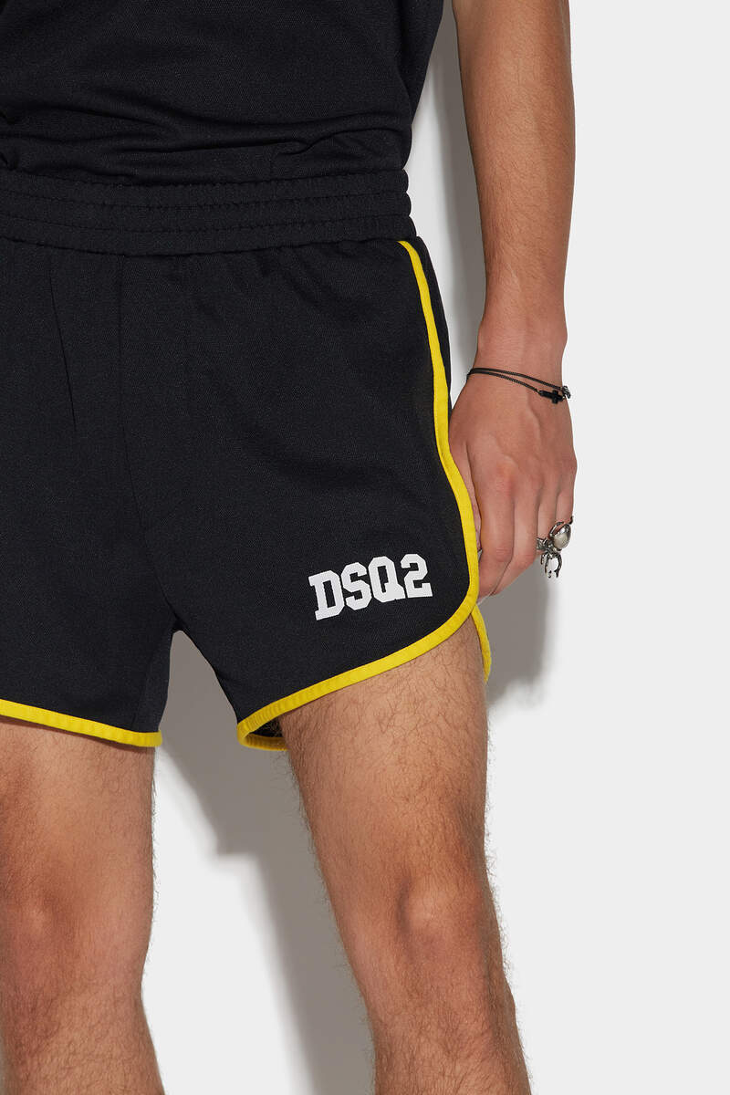 Dsquared2 Logo-print Track Shorts In Black