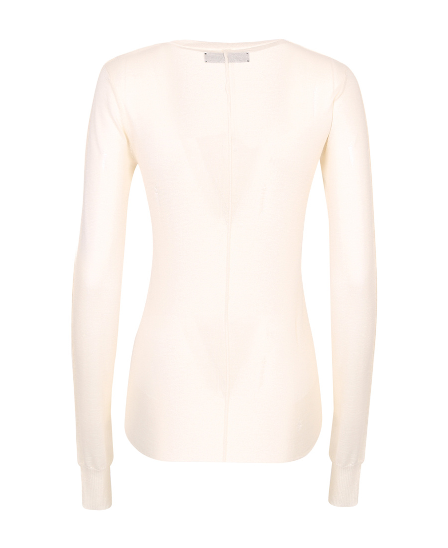 Amiri Cashmere Roundneck Transparent Pull In White