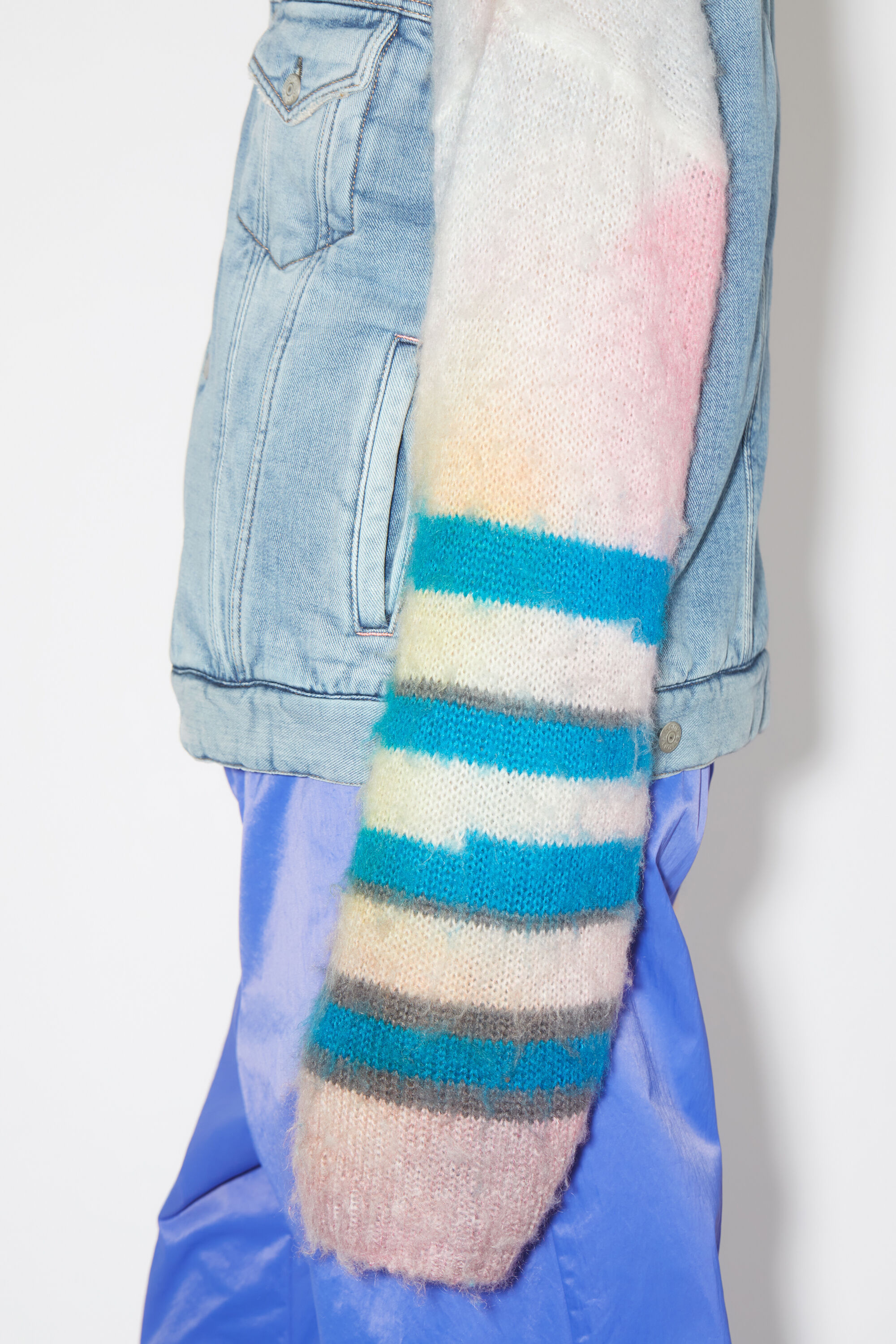 Acne Studios Padded Denim Gilet In Multicolor