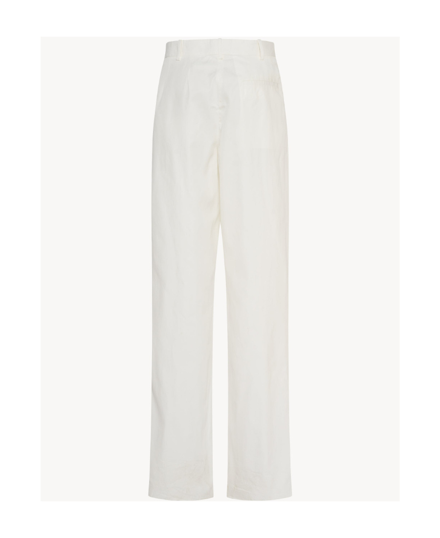The Row Bufus Logo Casual Pants In White