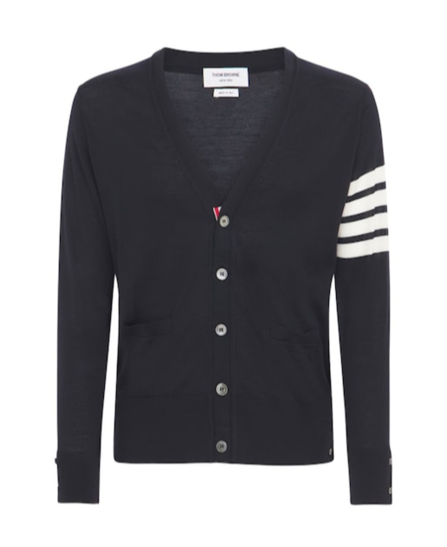 Thom Browne 4-bar Striped Knit Cardigan