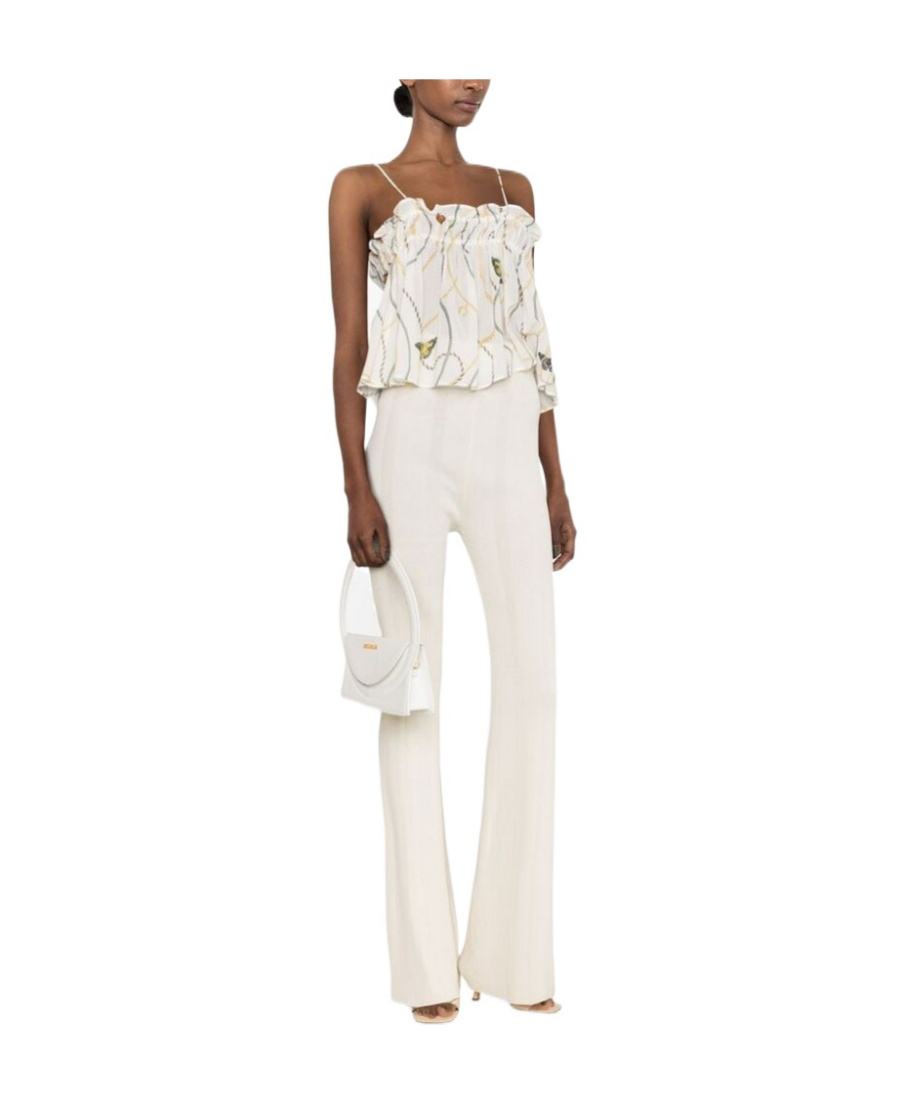 Ganni Butterfly-print Tank Top In White