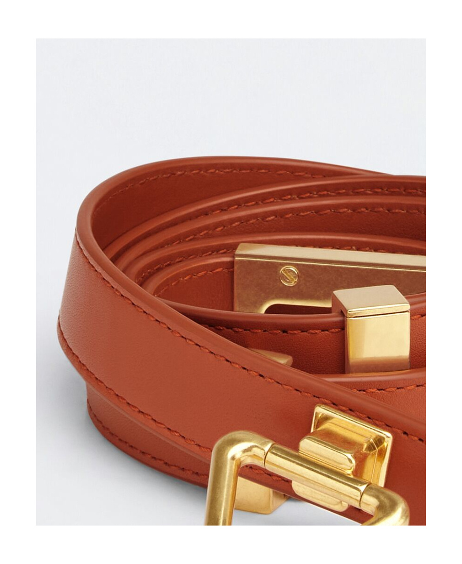 Bottega Veneta Triangle Buckle Belt In Brown
