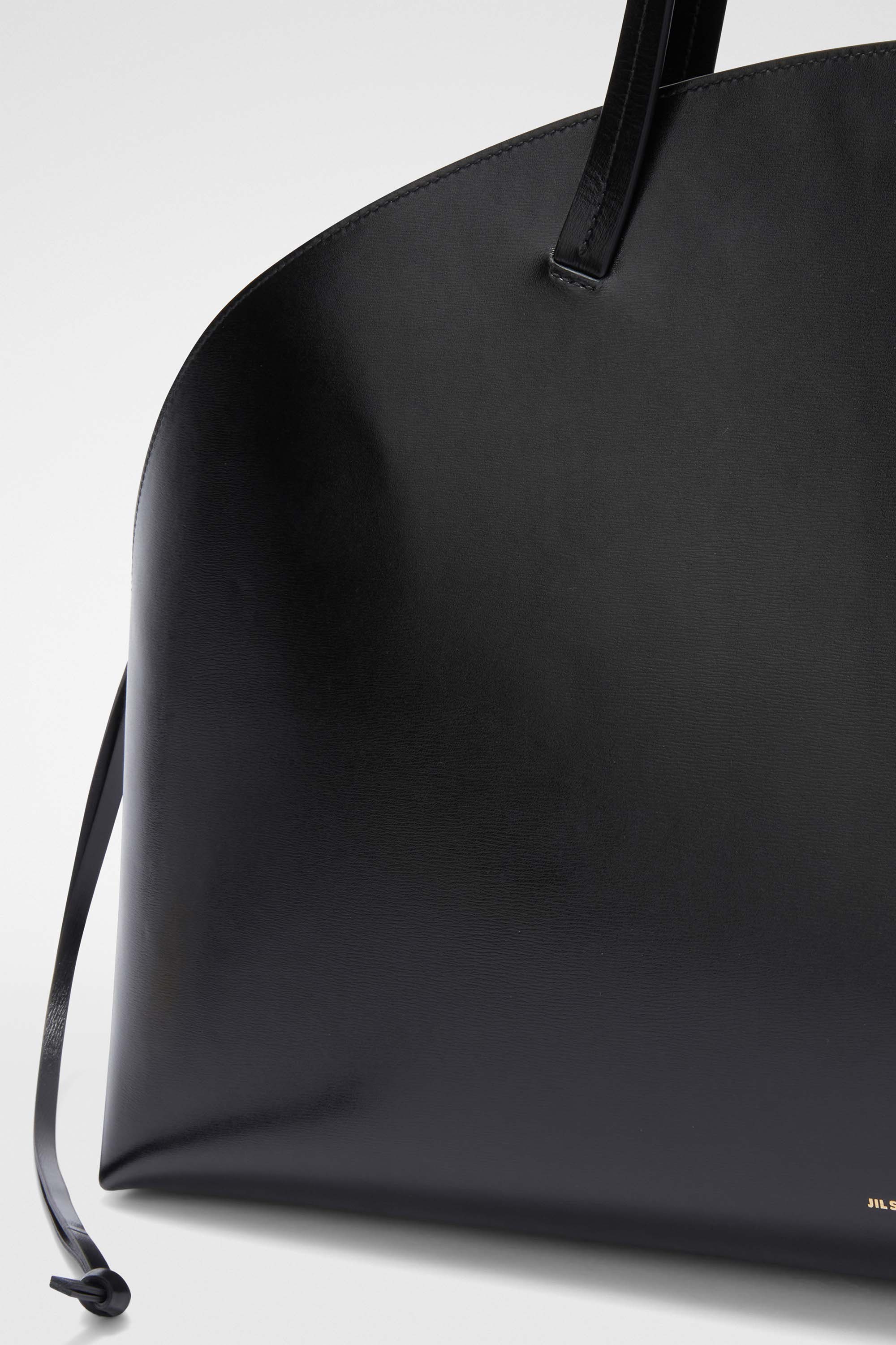 Jil Sander Curve Large Shoulder Bag In Black