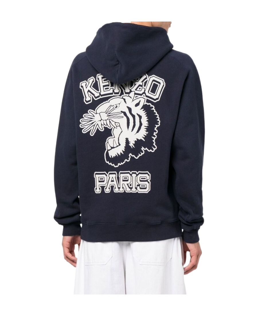 Kenzo 1970-print Detail Hoodie In Black