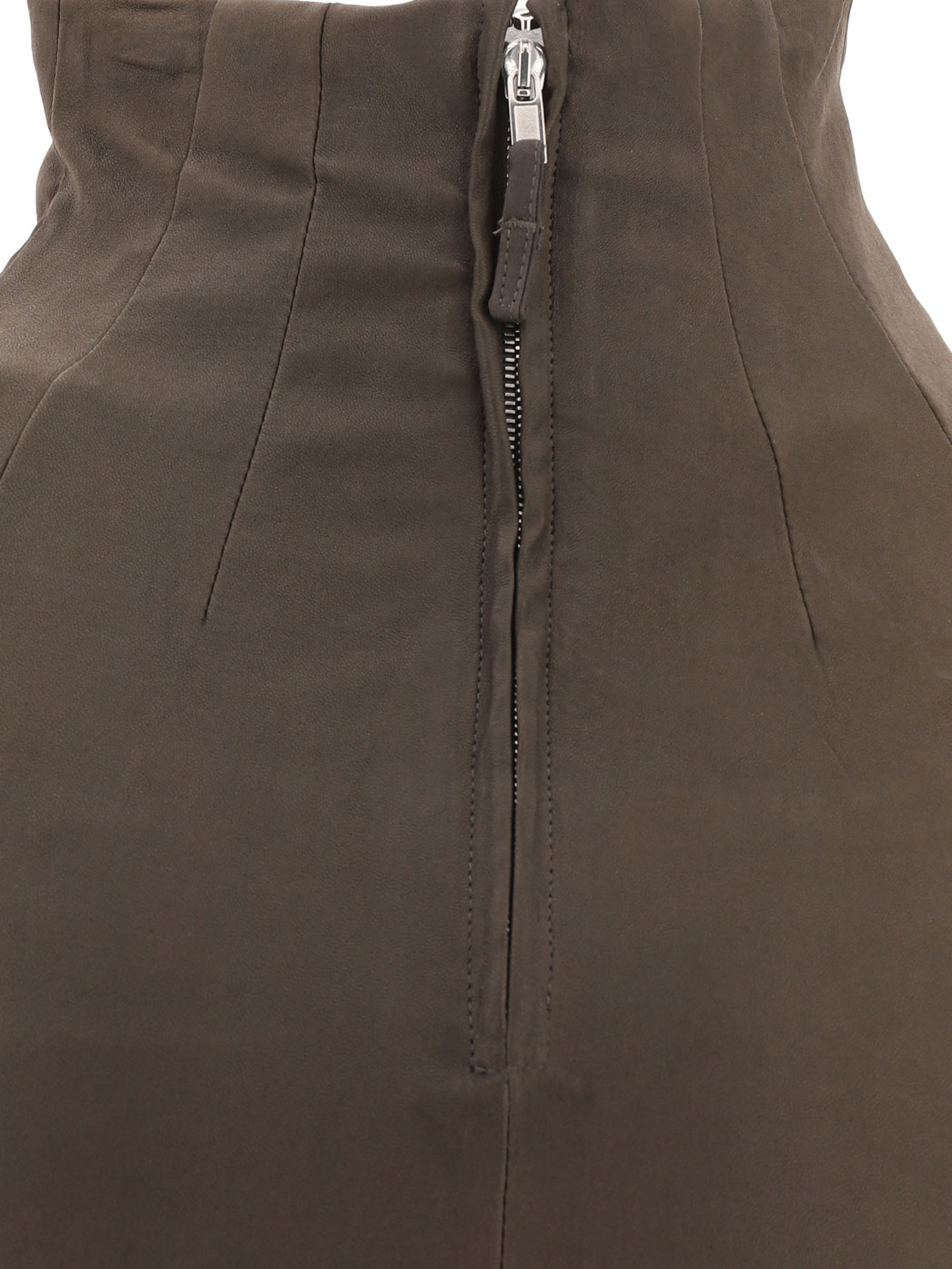 Rick Owens Drkshdw High-waisted Pencil Skirt In Brown