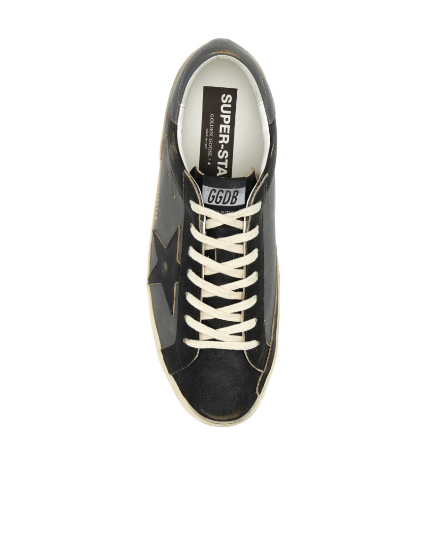 Golden Goose Super-star Low-top Sneakers In Black