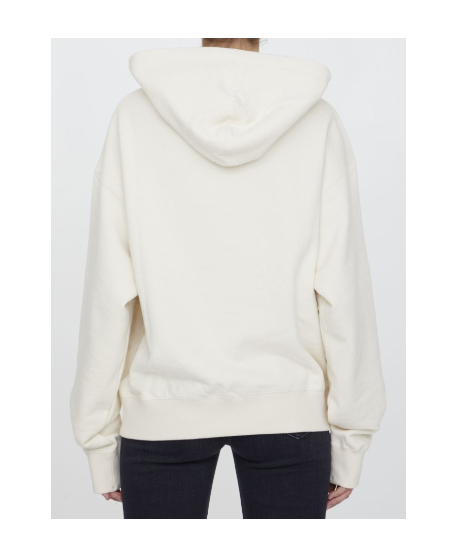 Jil Sander Logo Printed Drawstring Hoodie In Nude