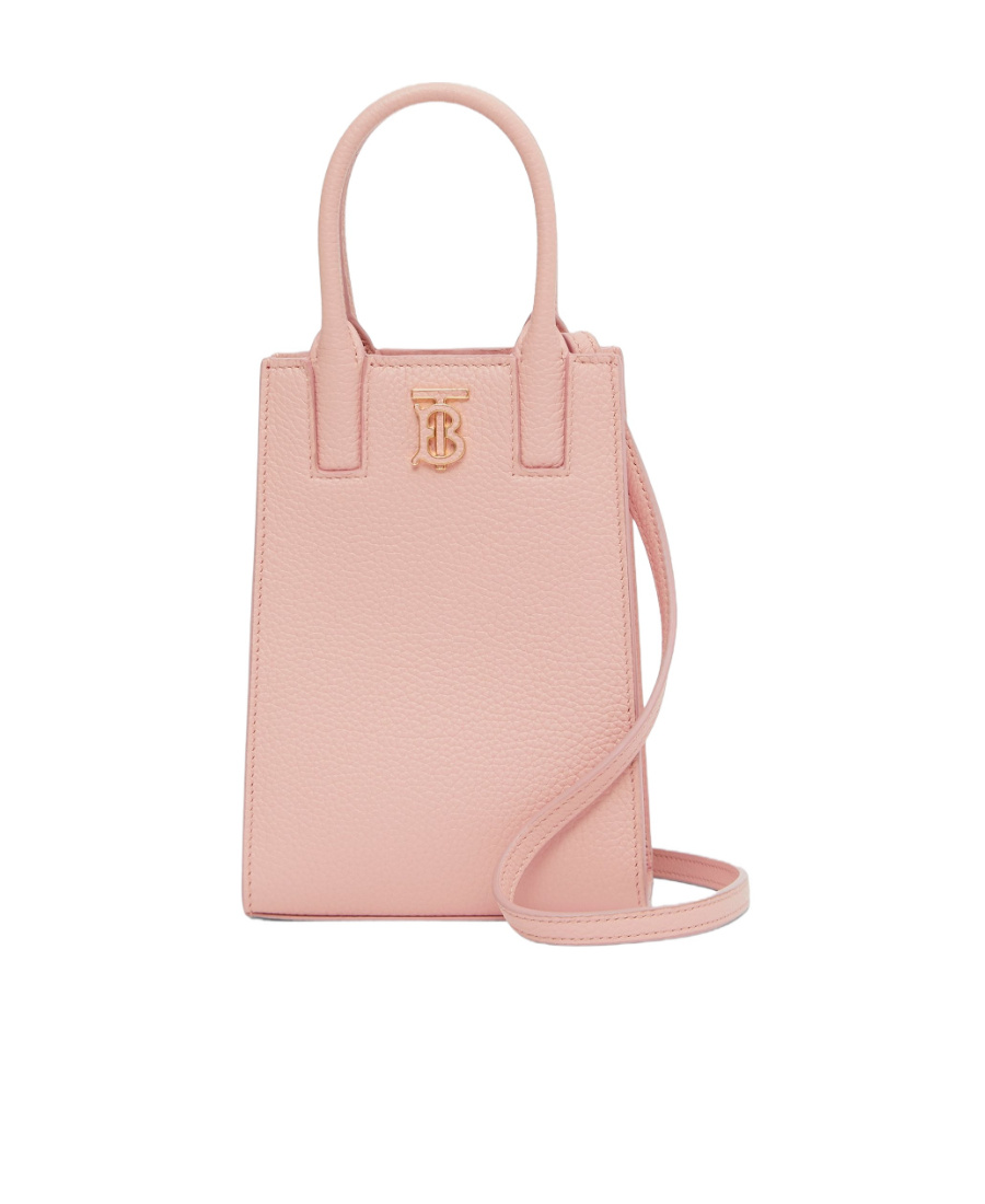 Burberry Grain Leather Mini Frances Todd Shoulder Bag In Pink