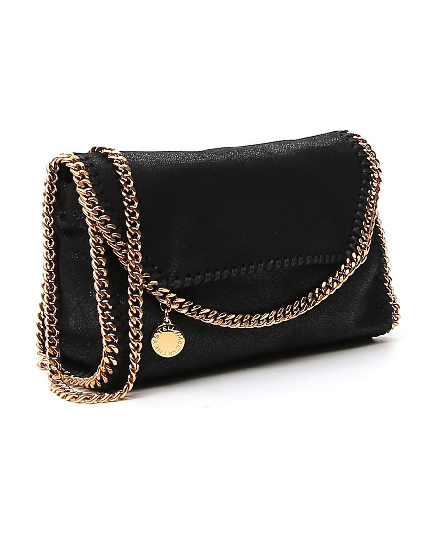 Stella Mccartney Falabella Mini Vegan-leather Cross-body Bag In Black