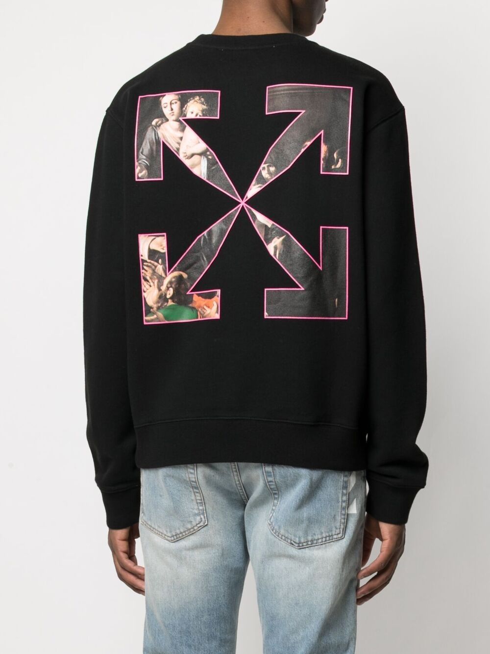 Off-white Ss21 Arrows Pattern Printing Round Neck Long Sleeves Version Black