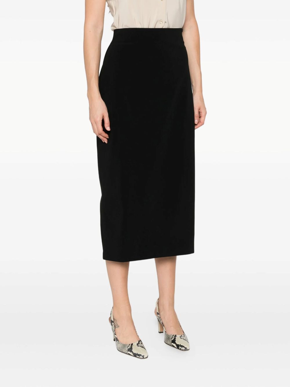 Alberta Ferretti Alberta Ferreti Elastan Skirt In Black