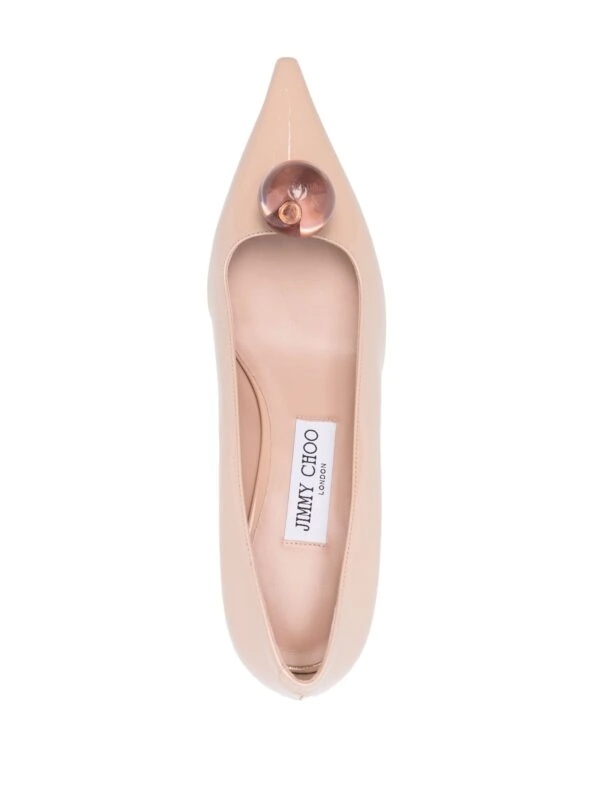 Jimmy Choo Pointed High Heels In Nude