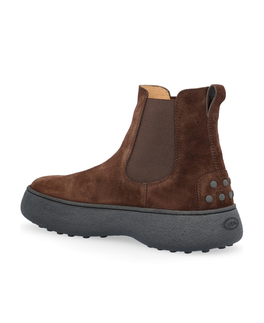 Tod's Flatform Ankle Boots In Multicolor