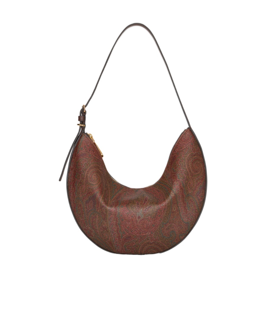 Etro Hobo Essential Small Shoulder Bag In Brown