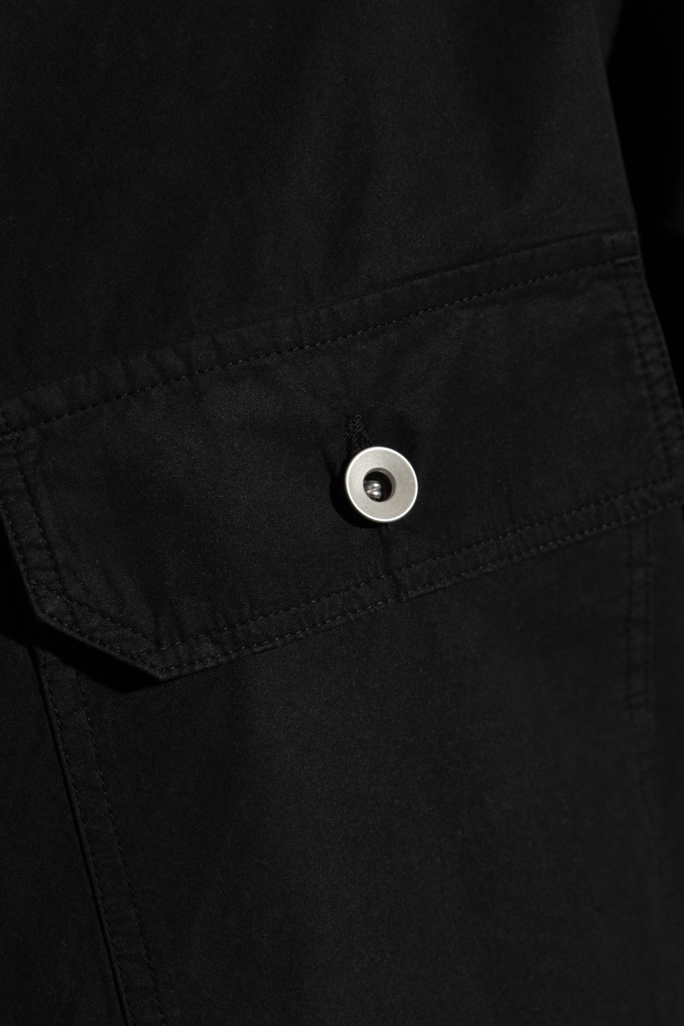 Rick Owens Drkshdw Negro Camisa Con Bolsillos In Black