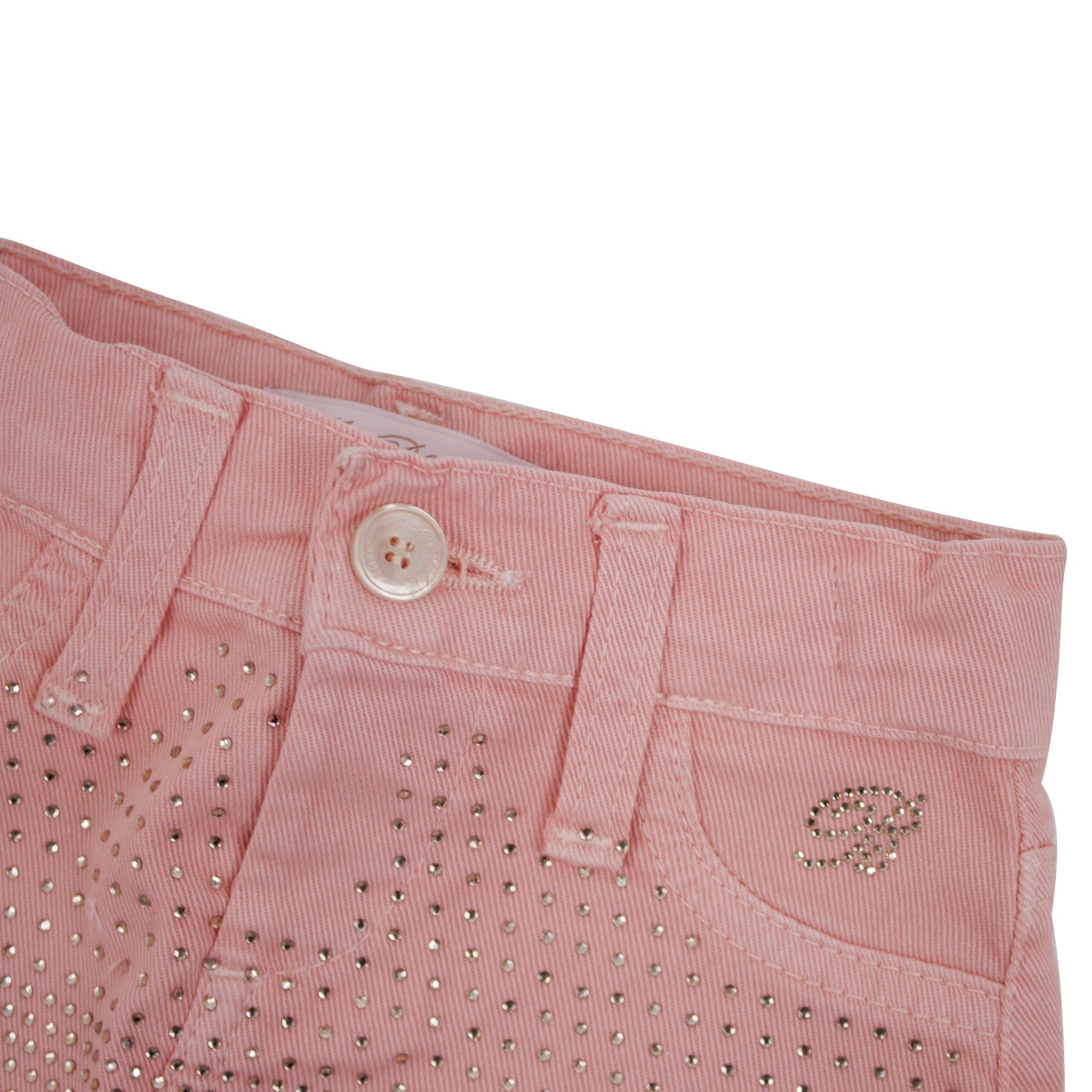 Miss Blumarine Gonna Baby Girl Salmone In Denim In Cotone In Pink