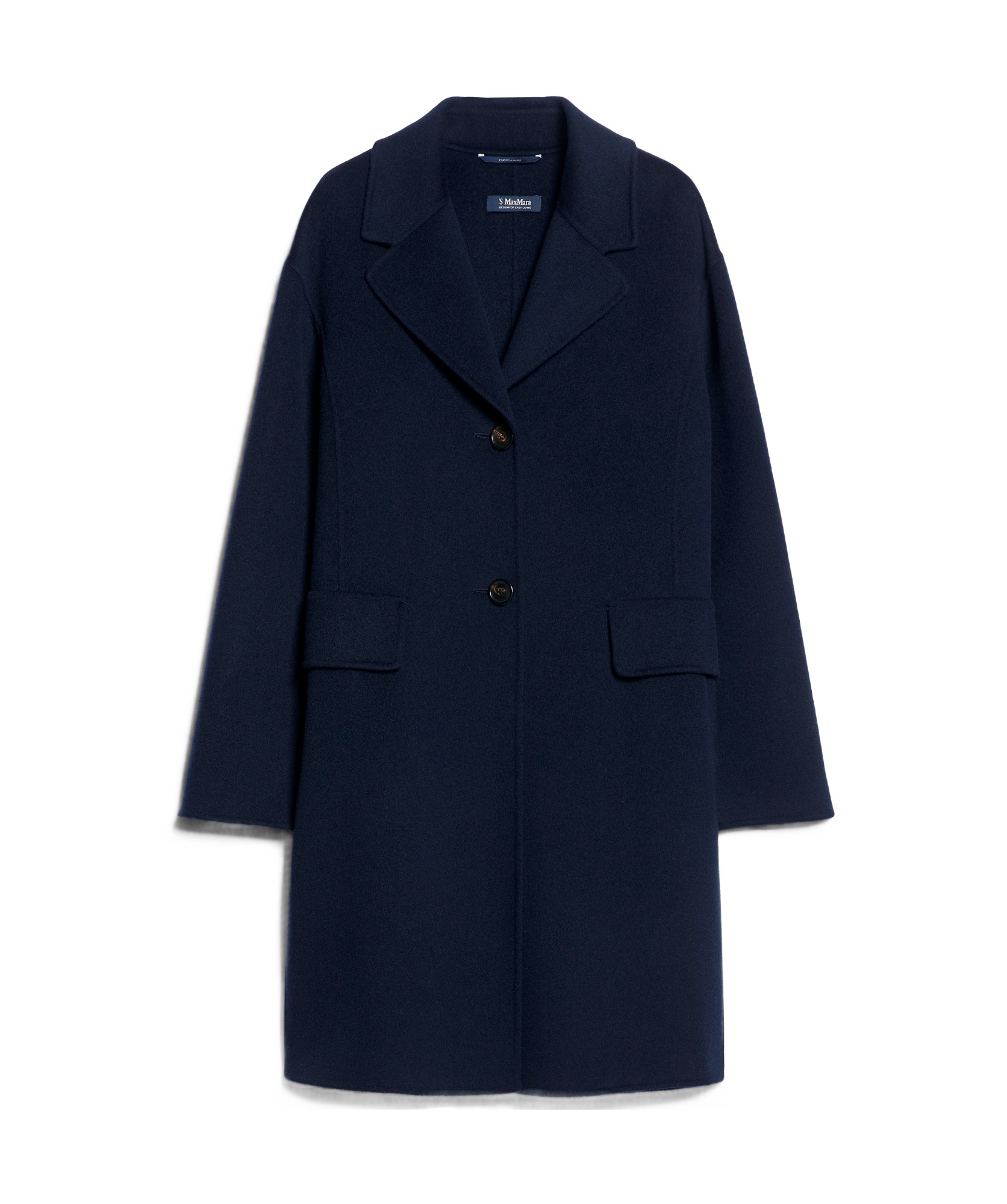 Max Mara Single-breasted Wool Coat In Black