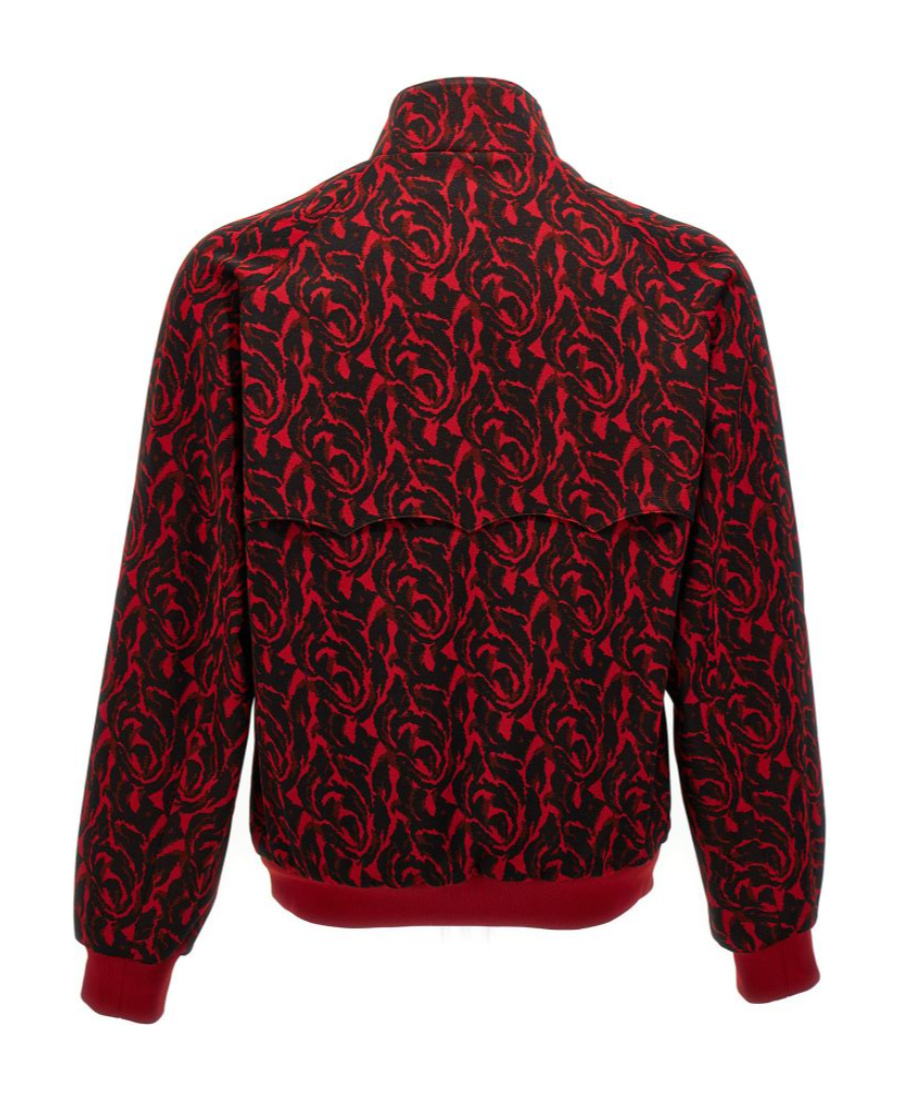 Baracuta Needle Jacquard Bomber Jacket In Black