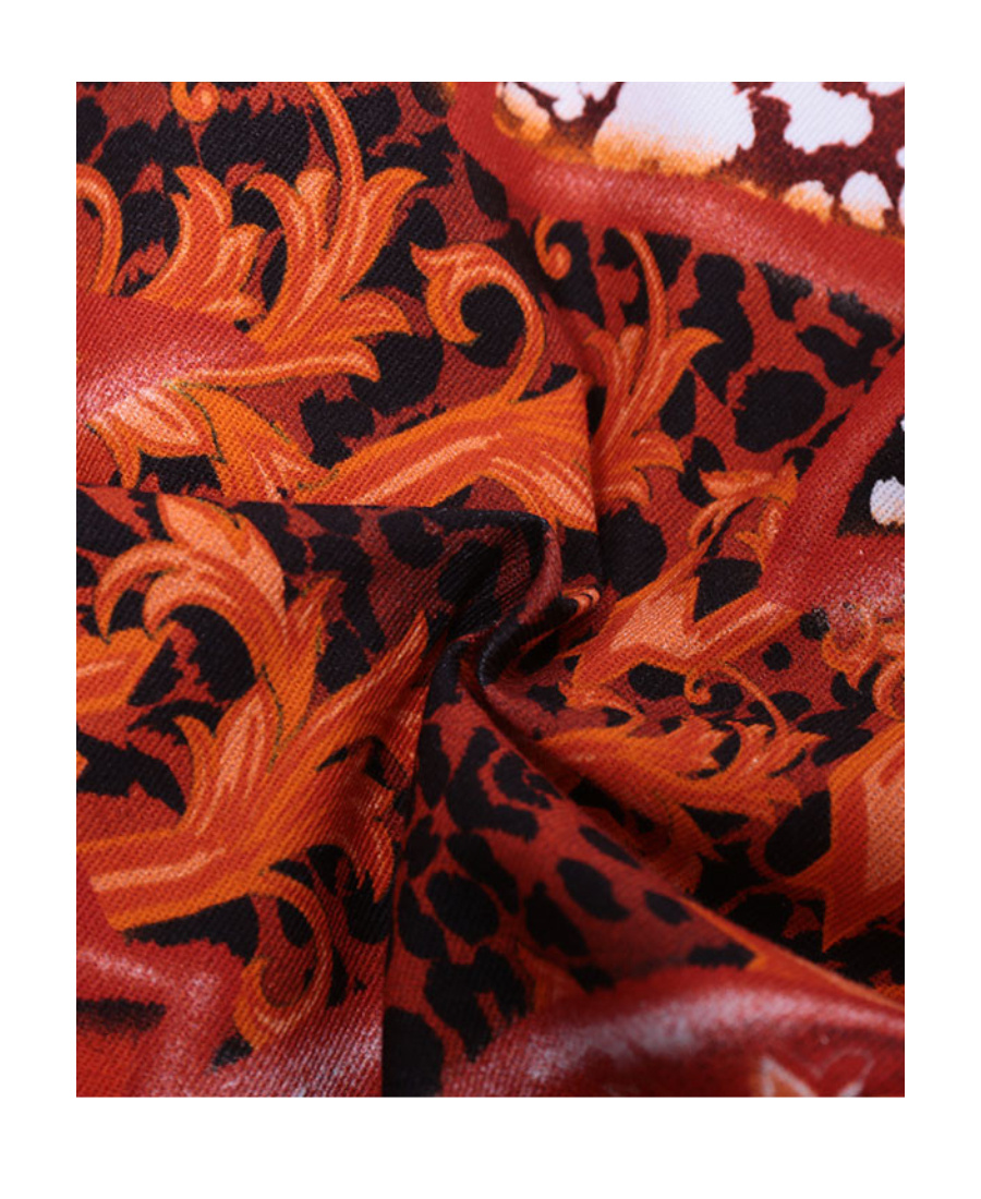 Versace Jeans Printed Casual Pants In Red
