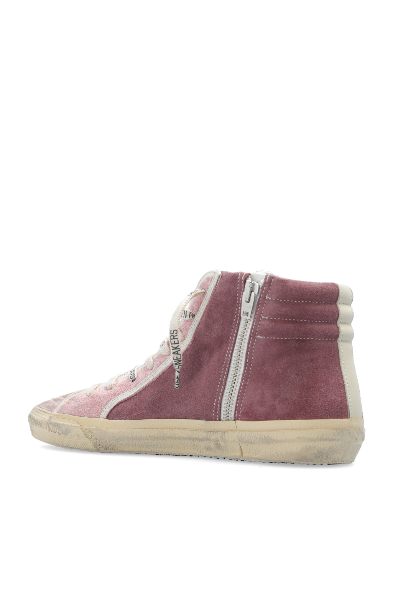 Golden Goose Slide High-top Suede Sneakers In Nude