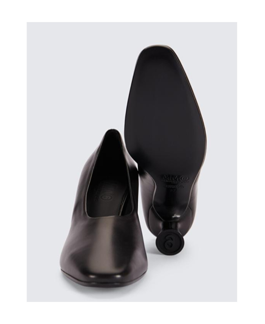 Shop Mm6 Maison Margiela Almond Toe Pumps In Black