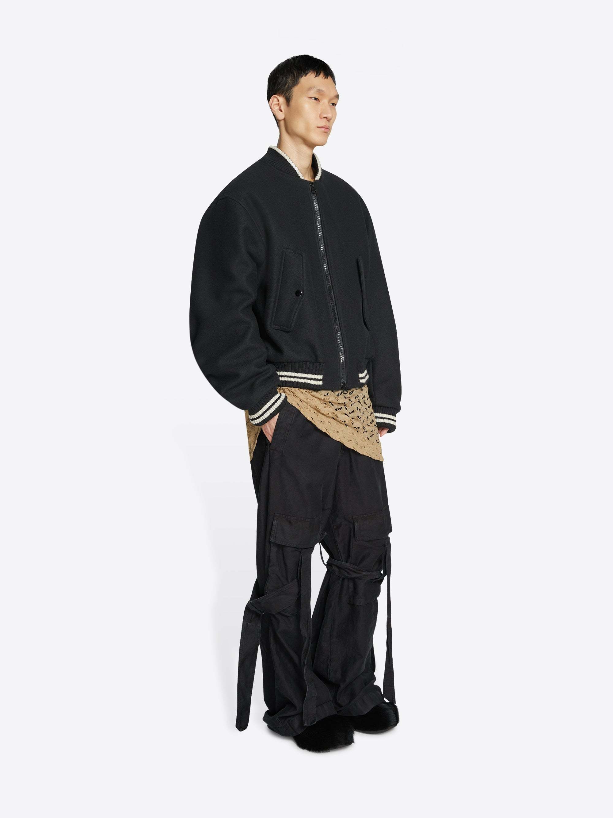 Dries Van Noten Long-sleeved Casual Jacket In Black