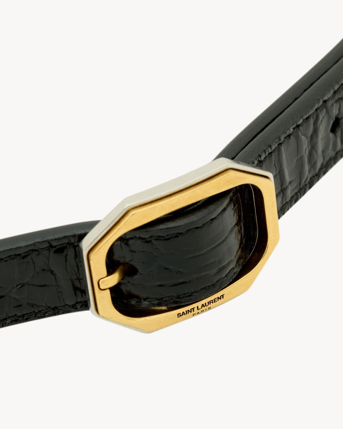 Saint Laurent Frame Belt In Black