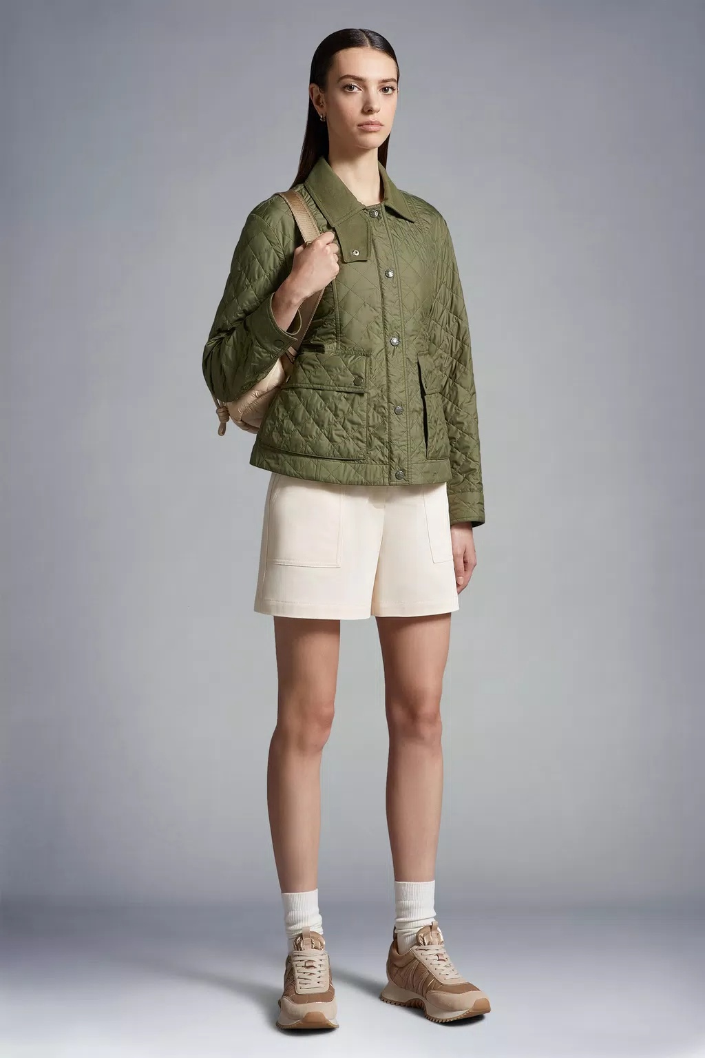 Moncler Galene Padded Jacket In Green