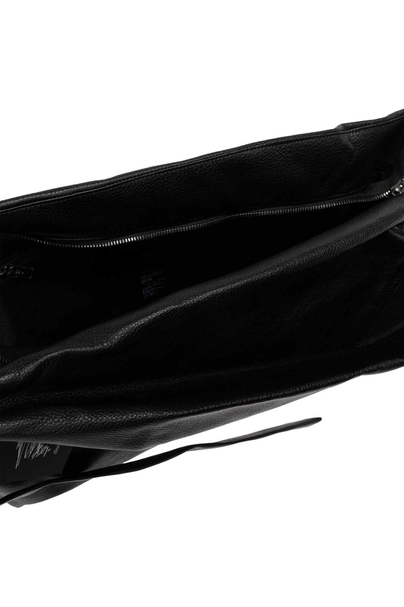 Yohji Yamamoto Puff Leather Shoulder Bag In Black