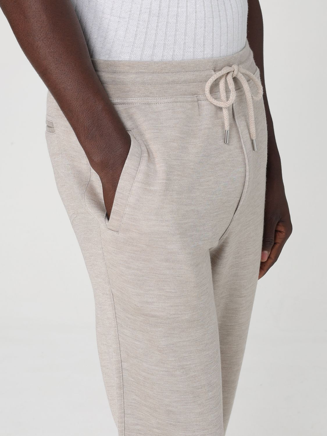 BRUNELLO CUCINELLI CASHMERE-BLEND TRACK PANTS