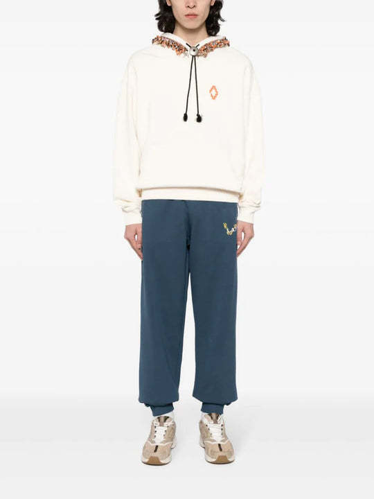 Lanvin Logo-print Cotton Track Pants In Blue