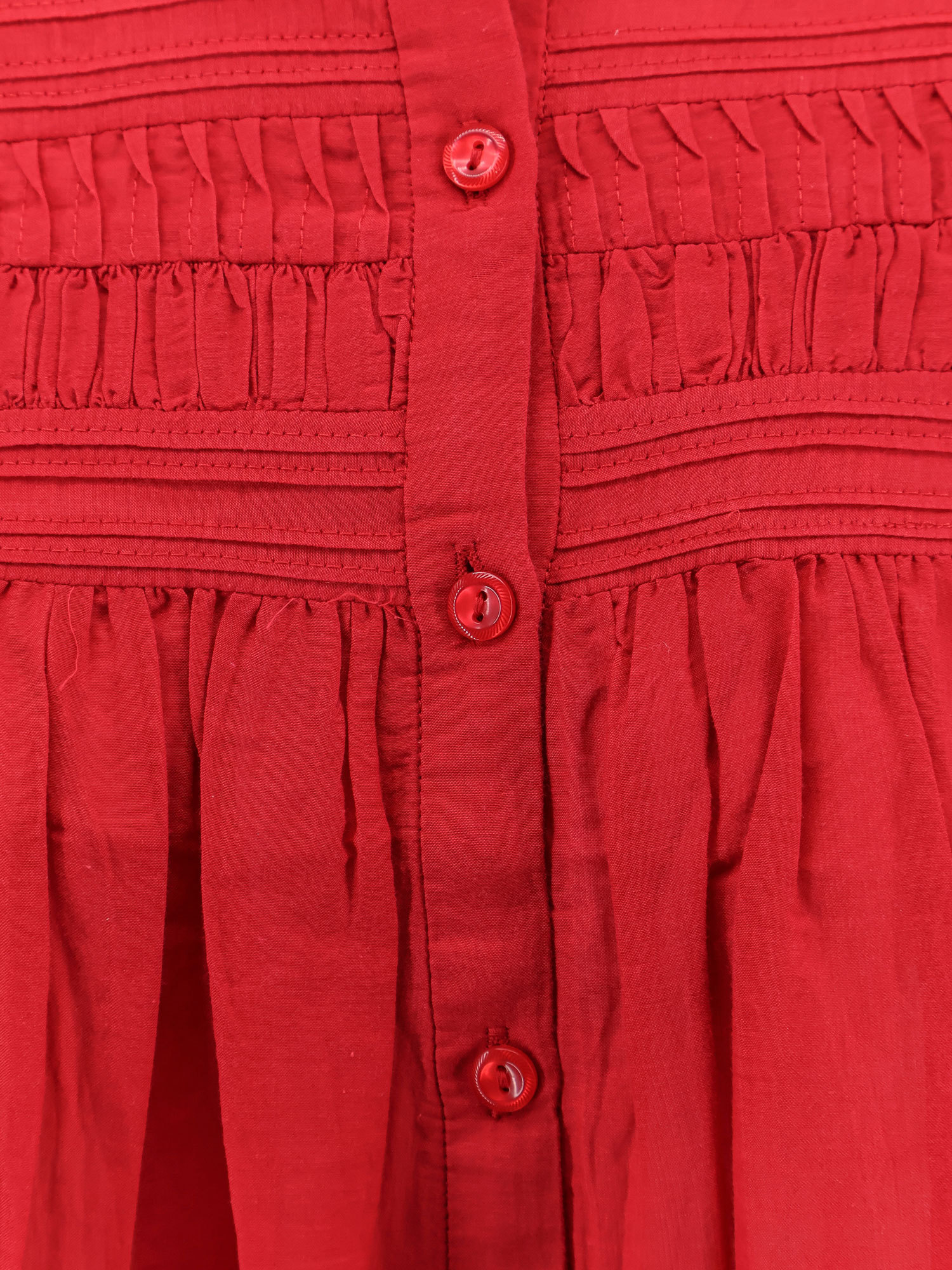 Isabel Marant Étoile Marant Etoile Women Plalia Biologic Cotton And Viscose Shirt In Red