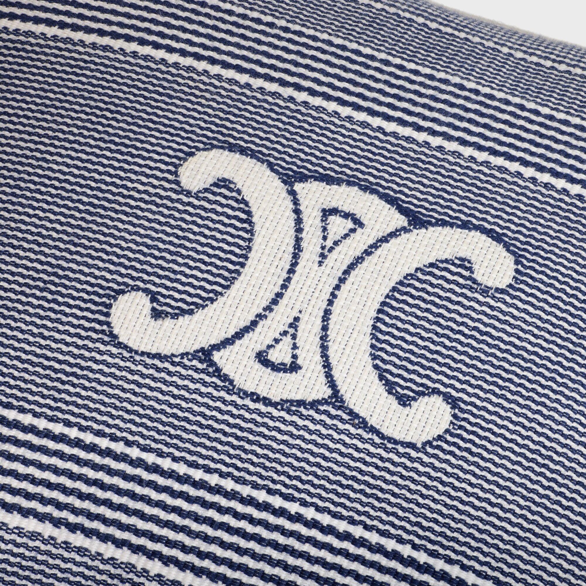 CELINE TRIOMPHE CUSHION IN STRIPED COTTON