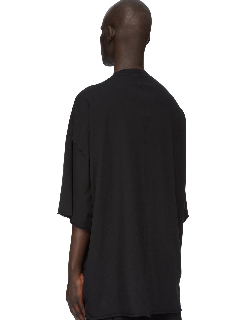 Rick Owens Drkshdw Drkshdw By Rick Owens Relaxed Fit Black Cotton T-shirt With Crew Neckline In Black