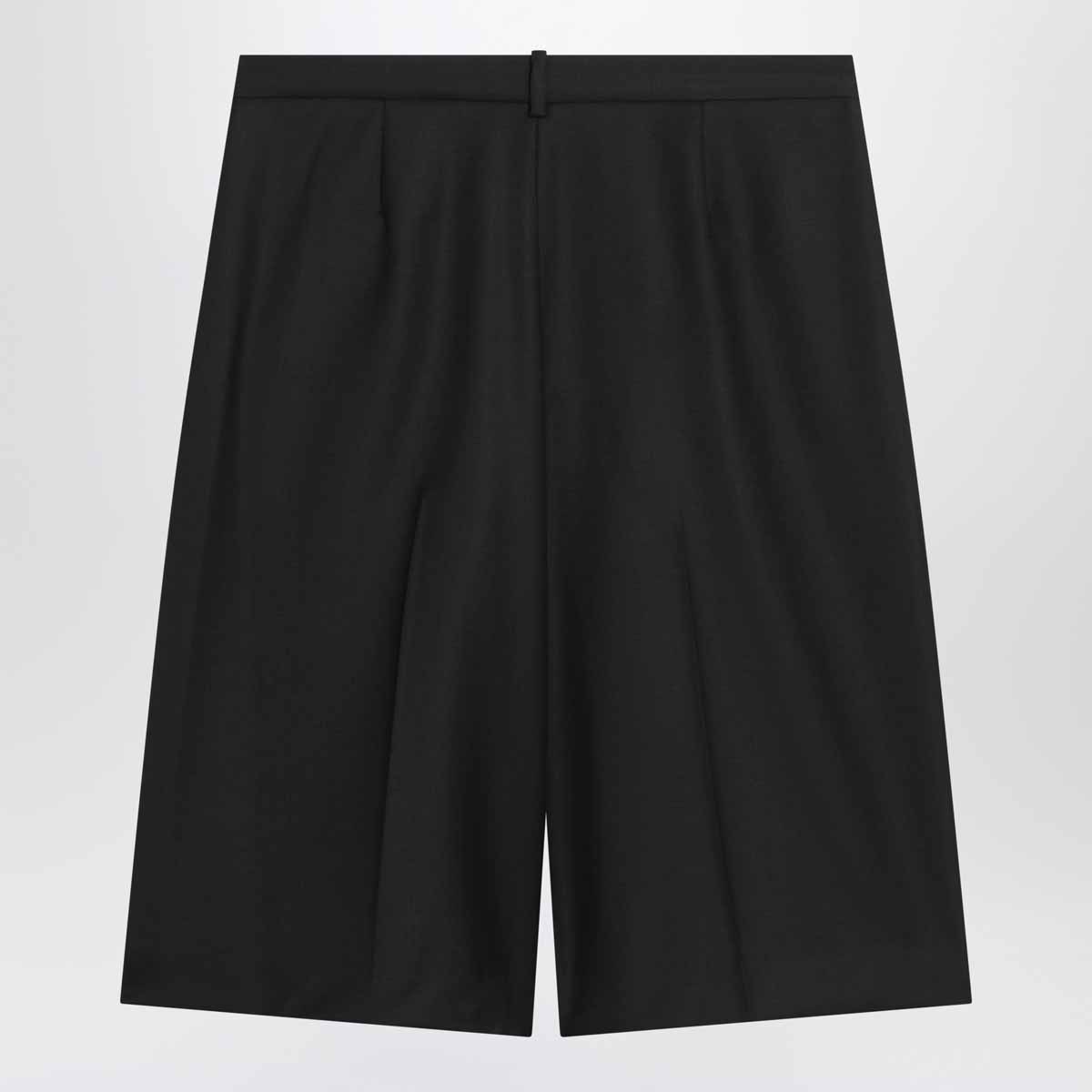 Loulou De Saison Bermuda In Black Virgin Wool In Black