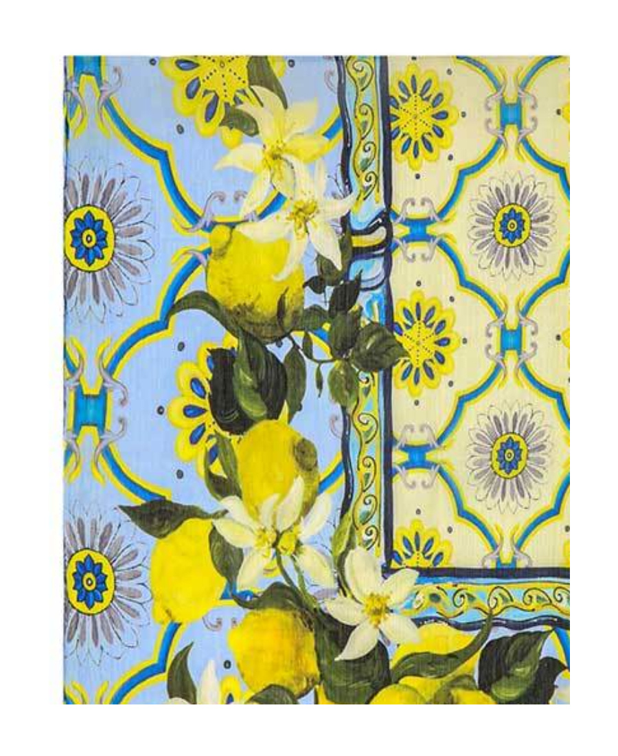 Dolce & Gabbana Printed Scarf In Yellow