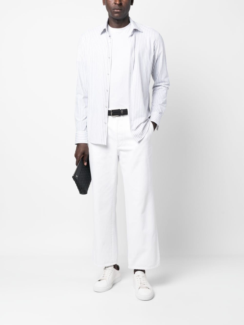 Hugo Boss Stripe-pattern Shirt In White